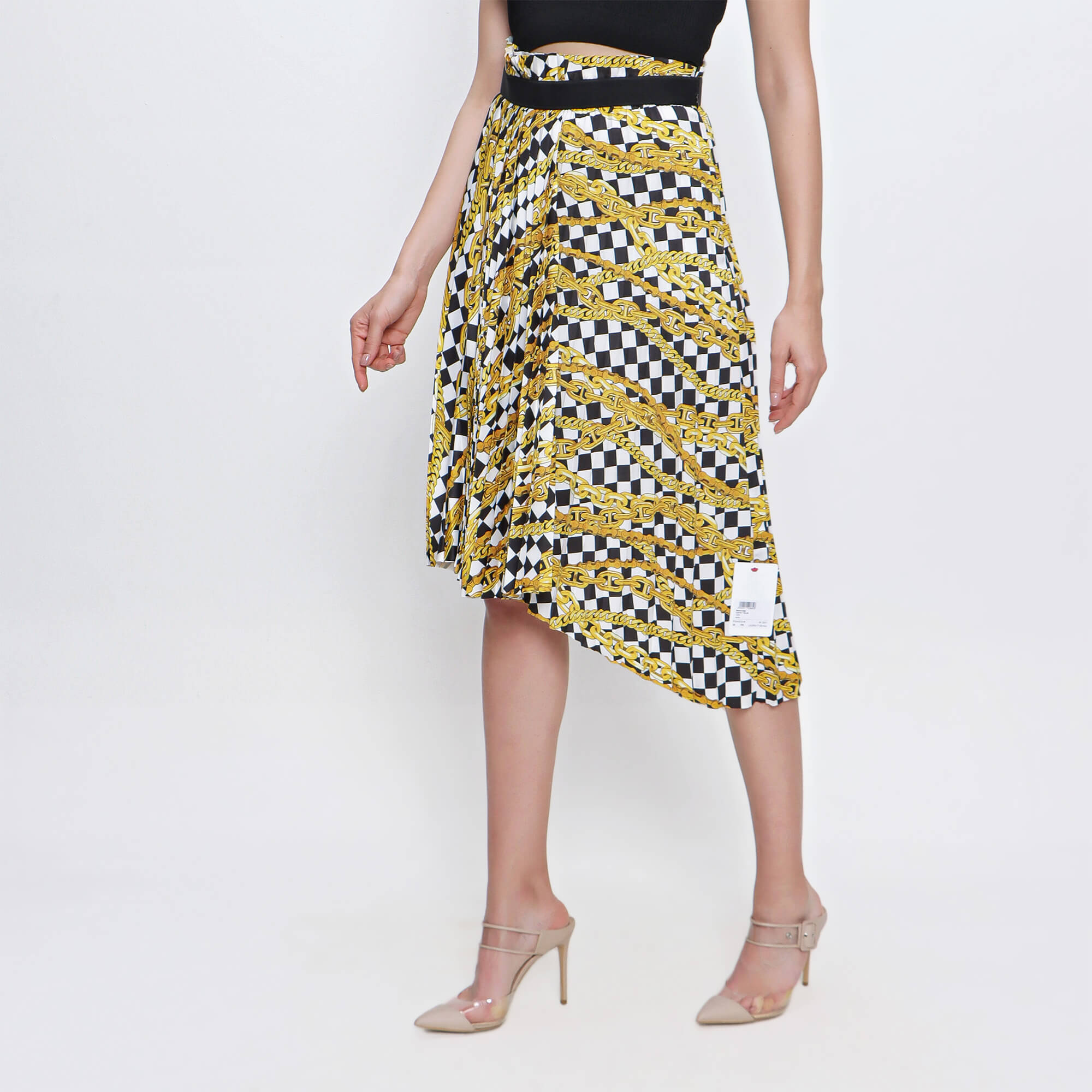 Balenciaga - Chain Print Wrap Midi Skirt